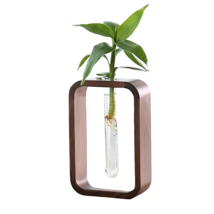 Elegant Wooden Vase Solid Wood Vase Decoration