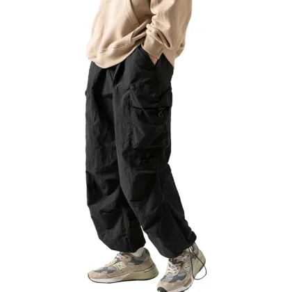 Customized Men's Loose Nylon Cargo Pants