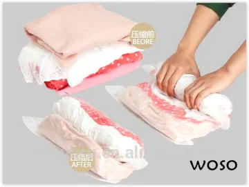 compression vacuum storage bag for travel