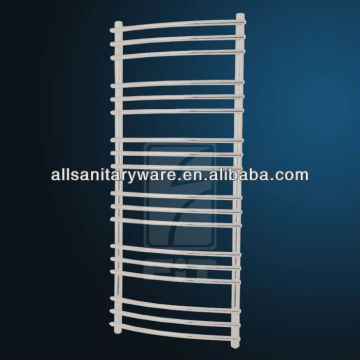 curve overlap white painted towel radiator how water