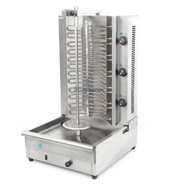 สแตนเลสสตีลควัน Shawarma Grill Machine - ผู้บริจาคไฟฟ้า Kebab แนวตั้ง Rotisserie