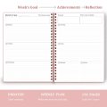 Gepersonaliseerde aangepaste A5 ongedateerd leer Daily Day Planner