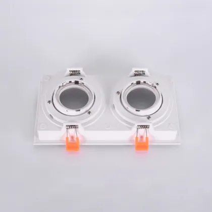 Double head square LED downlight fixture