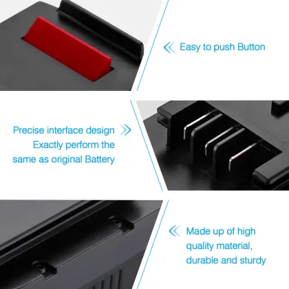 2 Pack 3700mAh 18V Replacement Battery for Black and Decker HPB18 Models