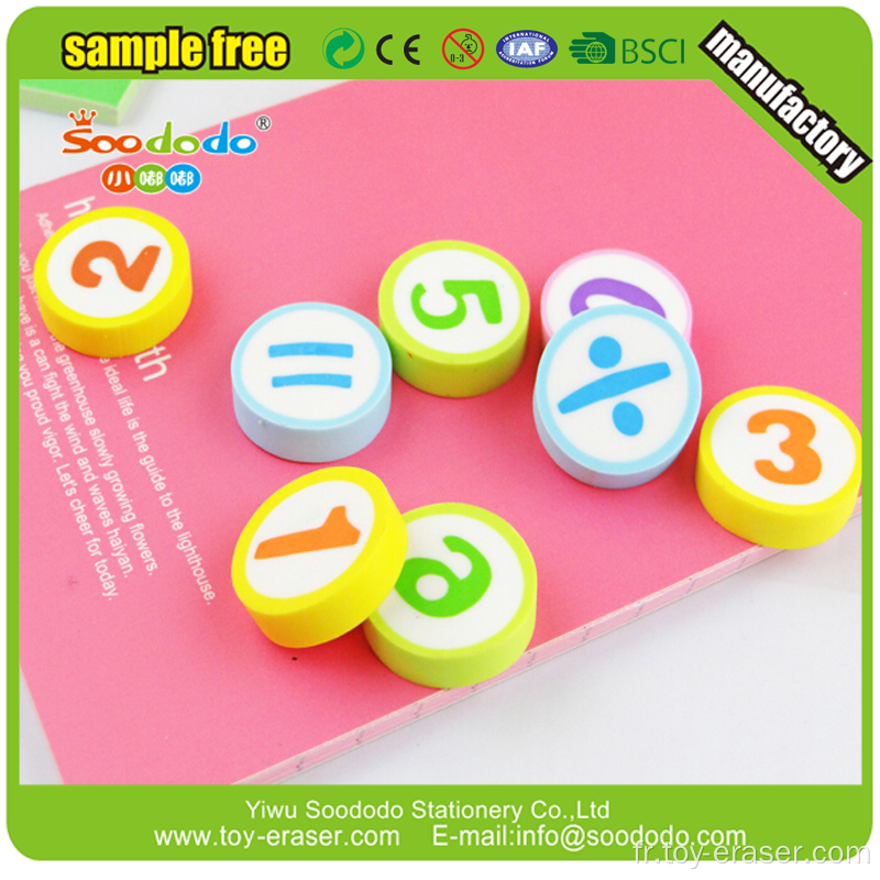 Hotsale promotionnels en caoutchouc souple personnalisé pas cher Eraser pour enfants