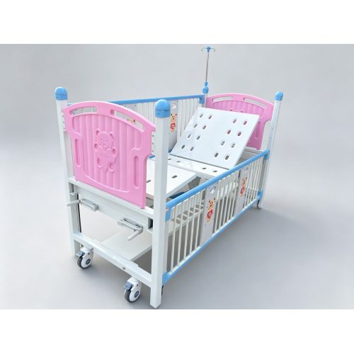 2026 New Hot Selling Two-Crank Pediatric Hospital Bed, Safe & Reliable Medical Bed for Children