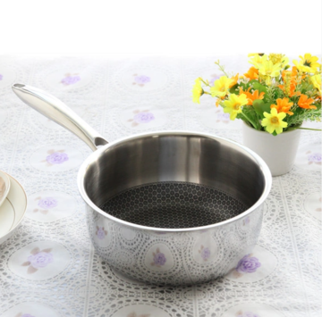 Flat-bottomed stainless steel soup pot