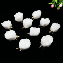 Druzy Crystal Alloy Hedgehog Ornaments Figurines Tumbled Raw Gemstone Animals Home Decoration