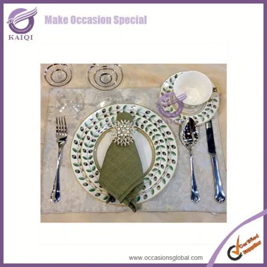 k3473 new design metalic special decal round ceramic plate