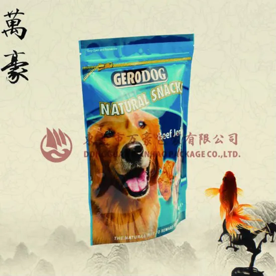 zipper lock stand up dog food packaging bag/dog food bag/pet food packaging bag