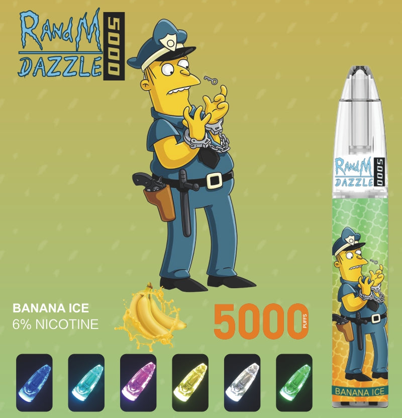 RandM Dazzle 5000 RGB Light Glowing Disposable Vape (1)