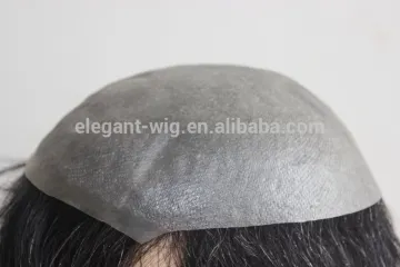 Elegant-wig black men toupee, grey hairpieces natural hairline