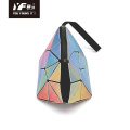 Scallop shape laser changeable color PU hand bag