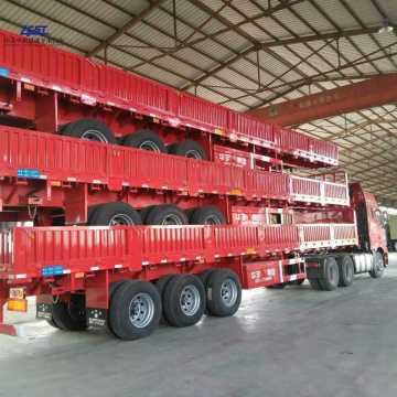 Hot Sale: Convenient Unload 3 Axle Dropside Trailer Cargo Semi Trailer