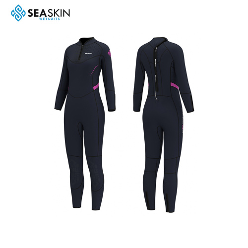 Seaskin Back Zip Long Sleeve Wetsuit For Women