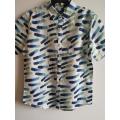 Men Casual Cotton Print Short Shirt