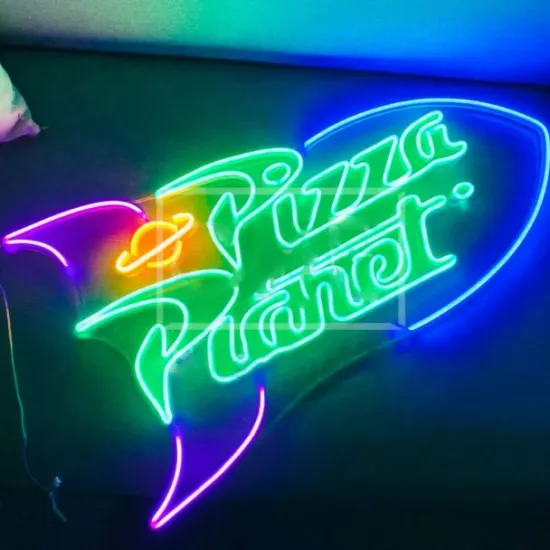 PIZZA PLANET Custom Neon Signs - Decorative Lighting for Home, Office, and Business