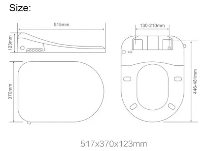 Heated Bathroom UF Intelligent Bidet Cover