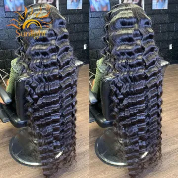 Sunlight Loose Deep Wave Brazilian cuticle aligned virgin hair Full HD lace frontal human hair extensions human hair wigs