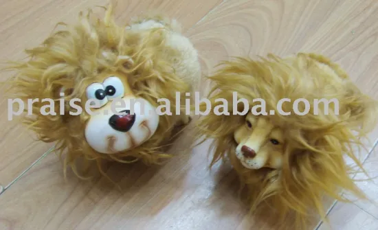 Plush Lion,ceramic Lion,Lover lion(The face and the foot are the ceramics)
