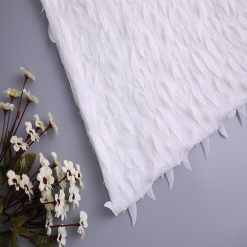 3D Embroidery Fabric On  Pleated Chiffion Base