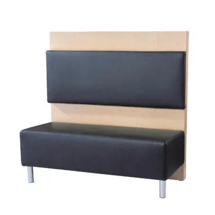 Blackish Green Leather Restaurant Booth Seating