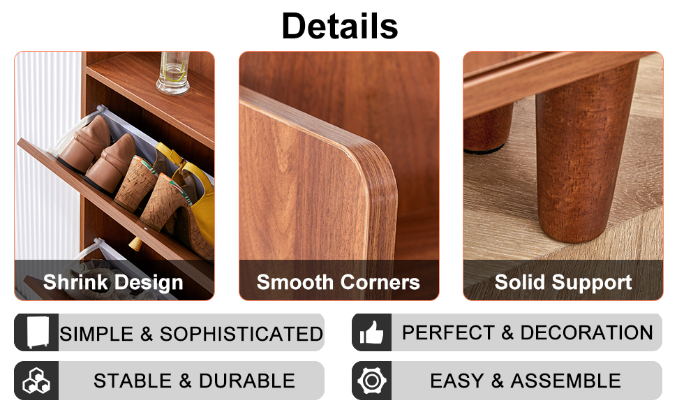 modern mdf shoe cabinet
