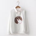 Female Casual Cartoon Cute Print Sweatshirt