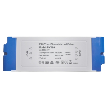 Triac Dimmable 100W LEDダウンライトドライバー：120V ACから24V DC変換を一定の電圧LED照明