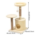 Tall Modern Cat Tree Tower Pet-Plush Indoor Scratcher Multi Tier Climbing House Large Cats Activity Playground Carton