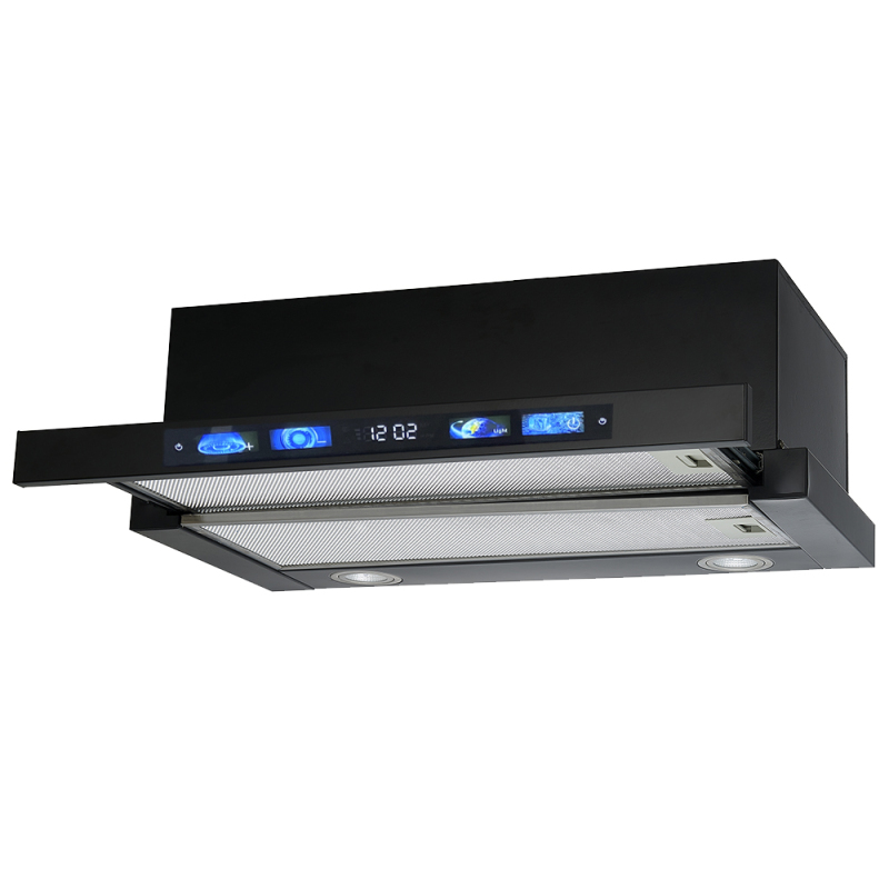 Factory price Under Cabinet Slim Hood Slid-out Kitchen Extractor Pull Out Telescopic Cooker Hood Built in Range Hood