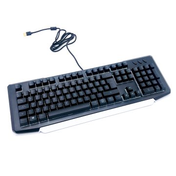 Affordable Custom 104/105 Key Wired RGB Gaming Keyboard with Spanish White Semi-Mechanical Switches for Computers