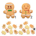 Le plus chaud 100 pièces pain d&#39;épice artificiel homme résine artisanat dessin animé Biscuits porte-clés ornement embellissement de noël