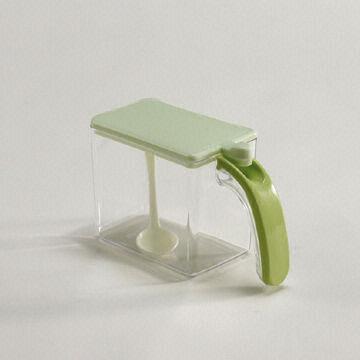 Plastic Condiment Cup, Made of PP and PS, Used in Kitchen, with Spoon