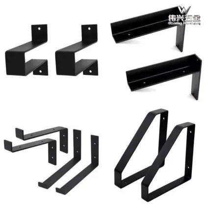 Invisible Triangle Shelf Brackets: Matte Black Finish