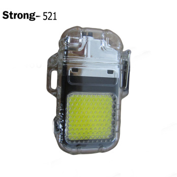 Professional Factory Multifunctional Lighter Flashlight with COB and USB-C Charging
