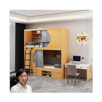 Double Space Capsule Staff Dormitory Beds: High and Low Bunk Beds for Students and Youth Apartments