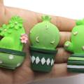 Kawaii Cactus Flatback Resin Cabochons Scrapbooking For Phone Hair Bow Decoration Embellishments DIY Crafts