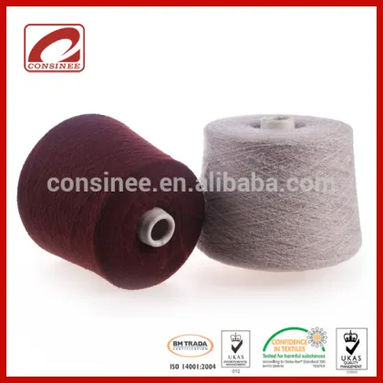 100% Contamination blended yarn Mohair with Wool blended Silk fancy yarn