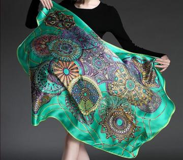 100% silk scarf with the traditional pattern