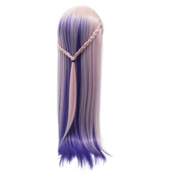 Colorful Synthetic Hair Mannequin Head for Hairstyling Training