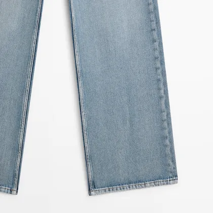 Women's high waisted wide leg jeans