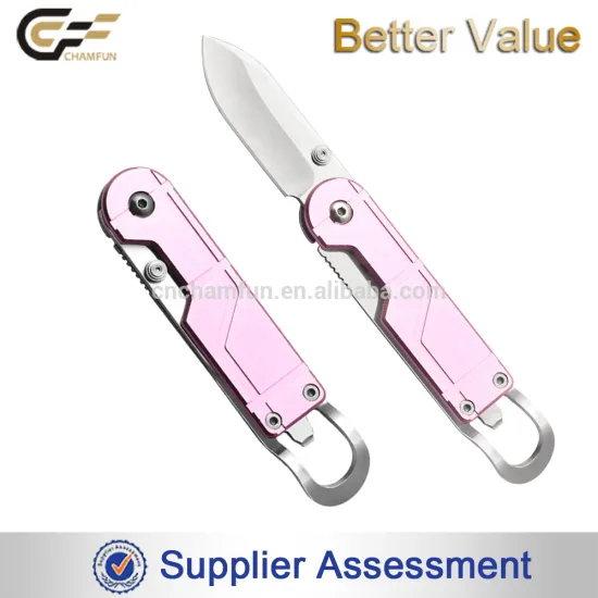 2016 Most Up to Date Design Aluminum Anodized Camping Pocket Knife manufacturer