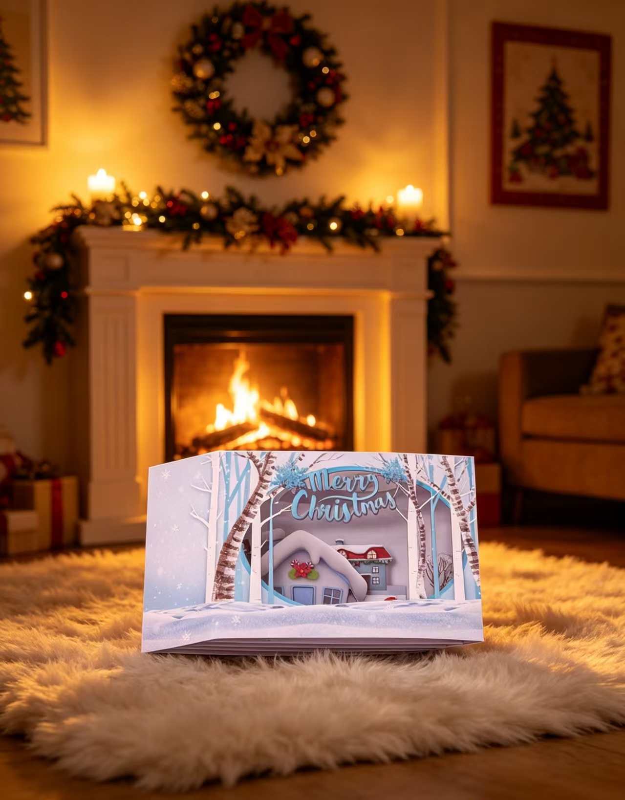 Christmas box greeting card