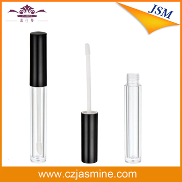 transparent thick wall lipgloss tube with brush