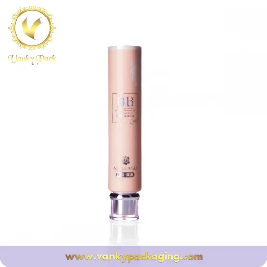 Cosmetic squeeze tube packaging with flip lid