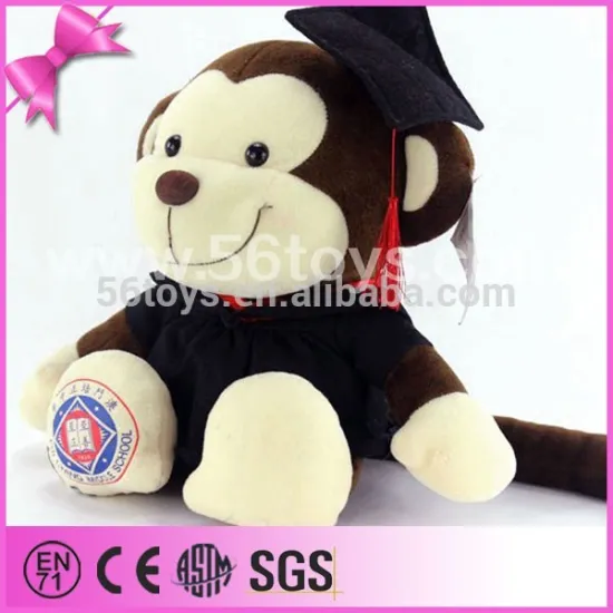 made in china fashion graduation gift custom stuffed graduation plush toy