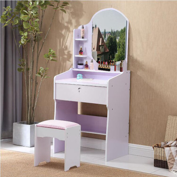 Wooden Mirrored Dresser Vanity Makeup Dressing Table