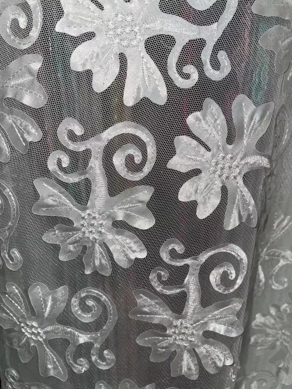 Satin Embroidery Fabric