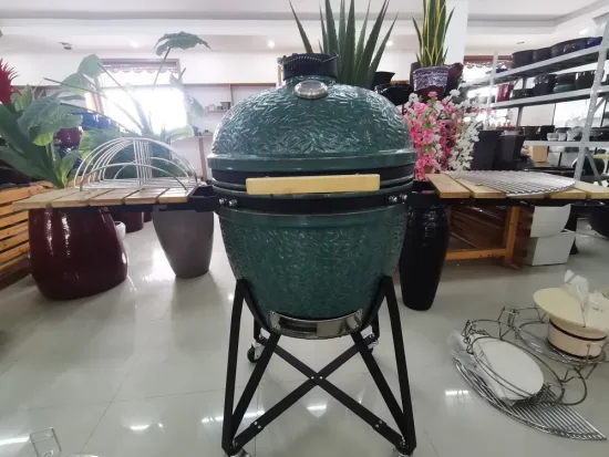 Popular Color 25inch Portable Charcoal Smoker Glaze Ceramic Kamado Grill